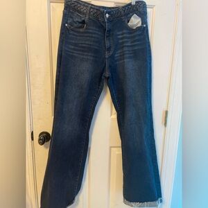 Oat New York High Rise Dark Blue Jeans Size 12